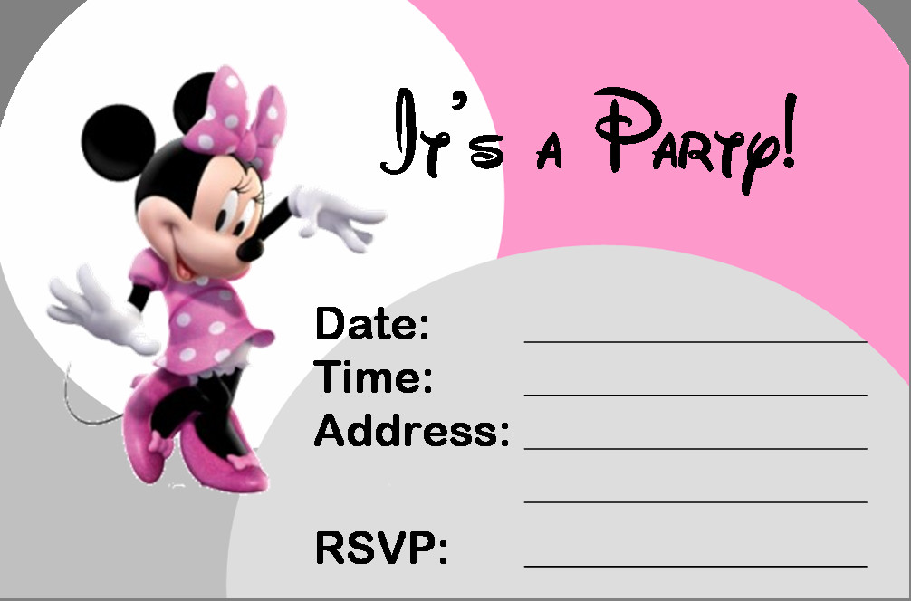 Minnie Mouse Birthday Invitations Printable
 Printable Minnie Mouse Birthday Invitations – FREE