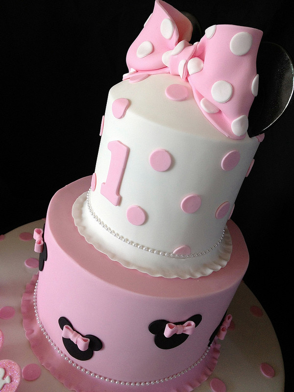 Minnie Mouse Cakes For 1st Birthday
 Pink Minnie Mouse First Birthday Cake