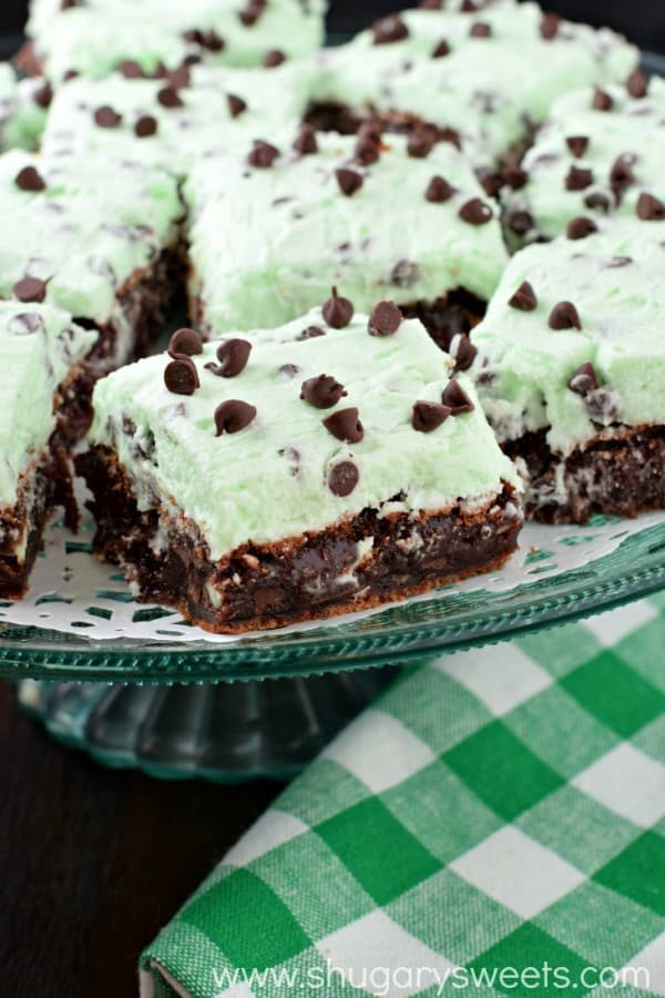 Mint Chocolate Chip Brownies
 Mint Chocolate Chip Brownies Shugary Sweets