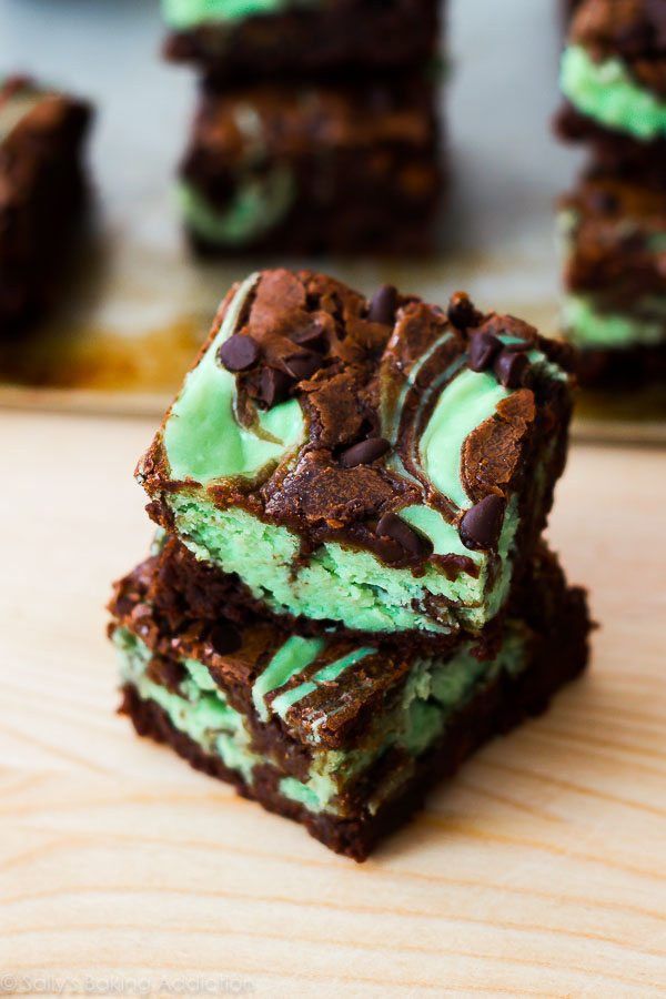 Mint Chocolate Chip Brownies
 Mint Chocolate Chip Cheesecake Brownies Sallys Baking