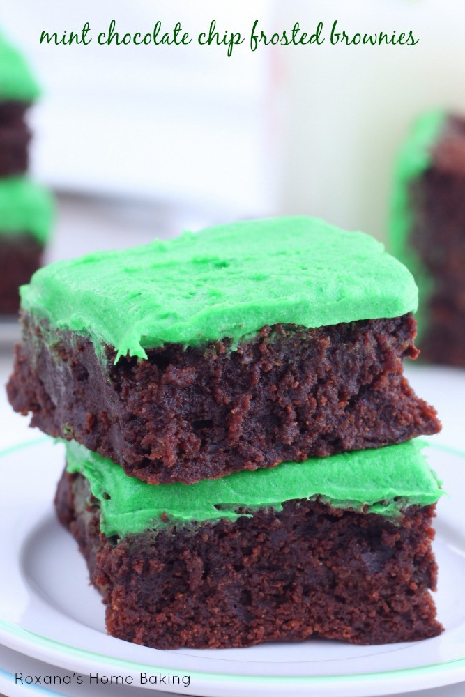 Mint Chocolate Chip Brownies
 Mint chocolate chip frosted brownies recipe