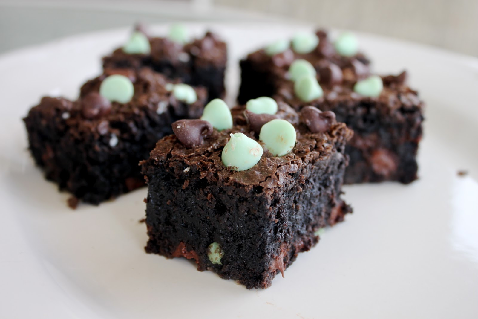 Mint Chocolate Chip Brownies
 Chocolate Therapy Mint Chocolate Chip Brownies