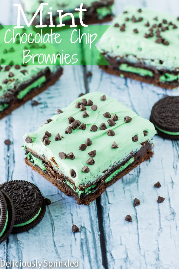 Mint Chocolate Chip Brownies
 Mint Chocolate Chip Brownies