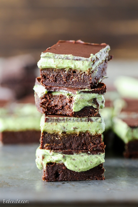 Mint Chocolate Chip Brownies
 Mint Chocolate Chip Brownies Paleo GF Bakerita