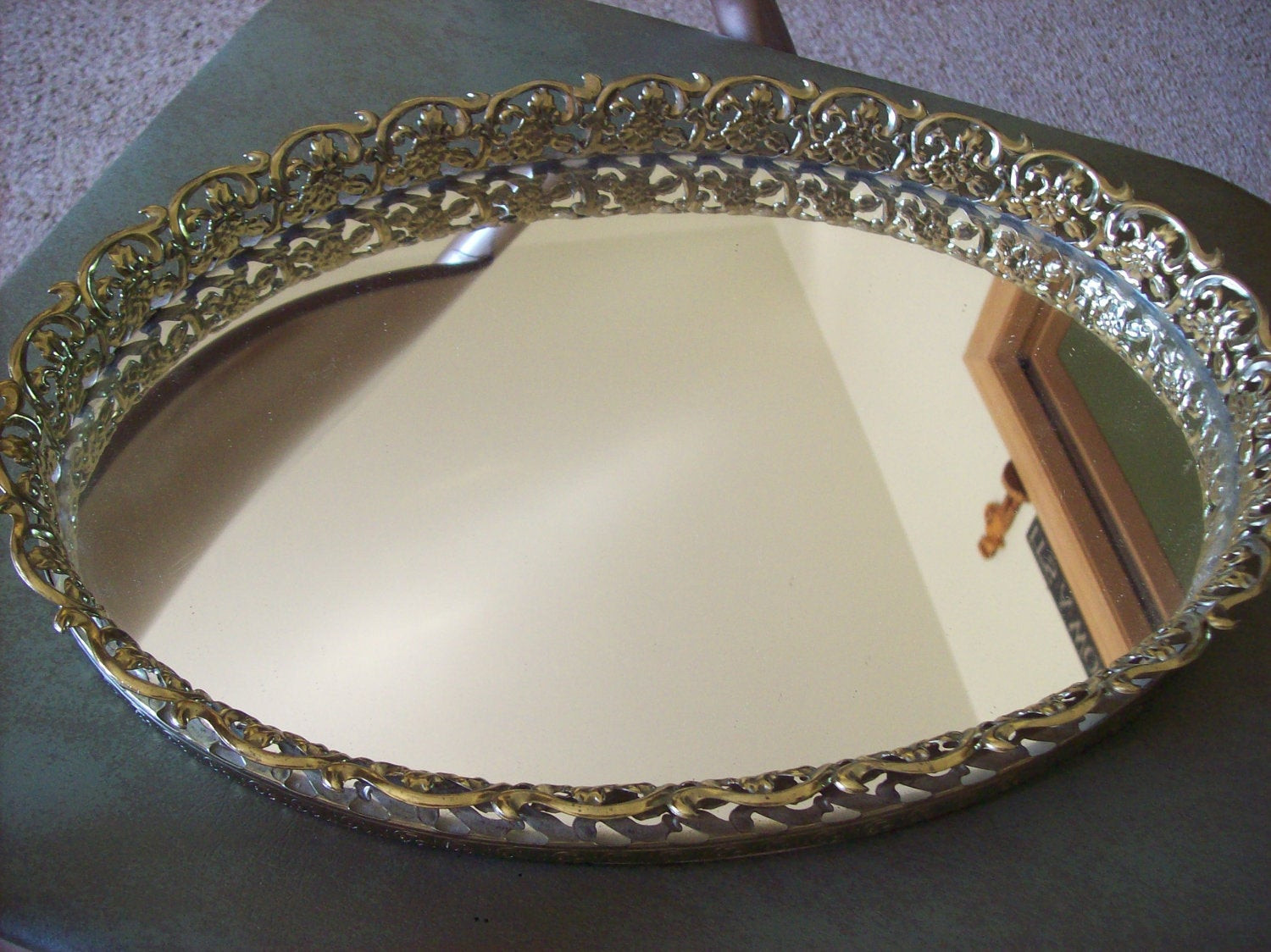 Mirrored Bathroom Tray
 Vintage Perfume Tray Mirrored Vanity Tray