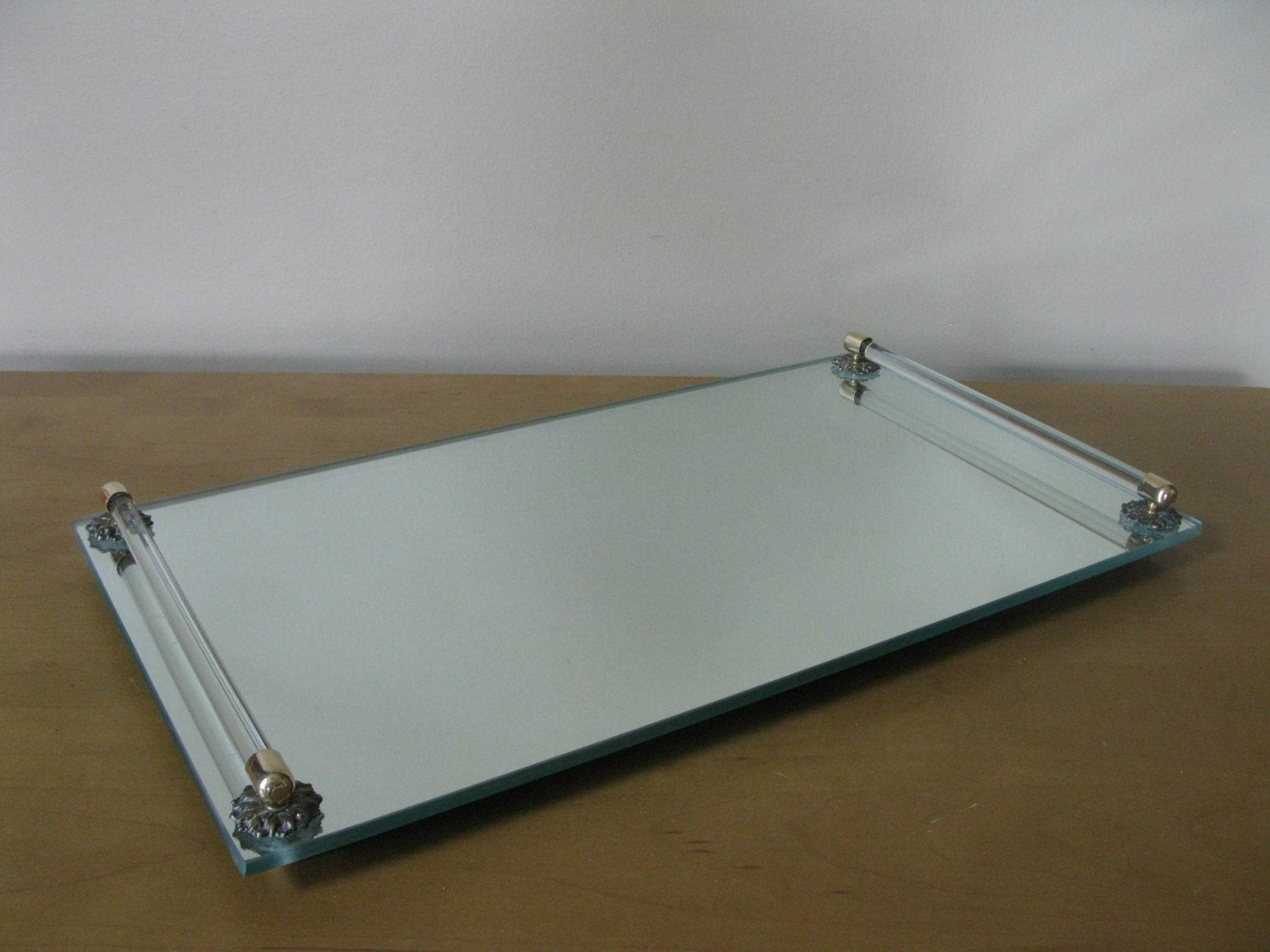 Mirrored Bathroom Tray
 LARGE mid century mirrored vanity tray 16 x 9