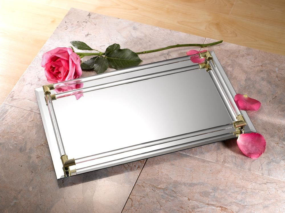 Mirrored Bathroom Tray
 Amazon Danielle Ultra Vue 8" x 11" Deluxe Vanity Tray