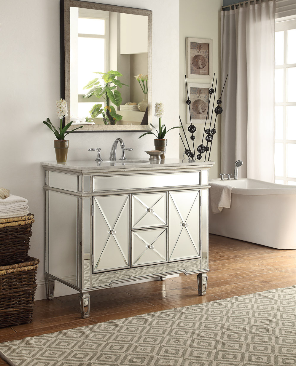 Mirrored Vanities For Bathroom
 Accessories Contemporary Makeup Dressing Bedroom With