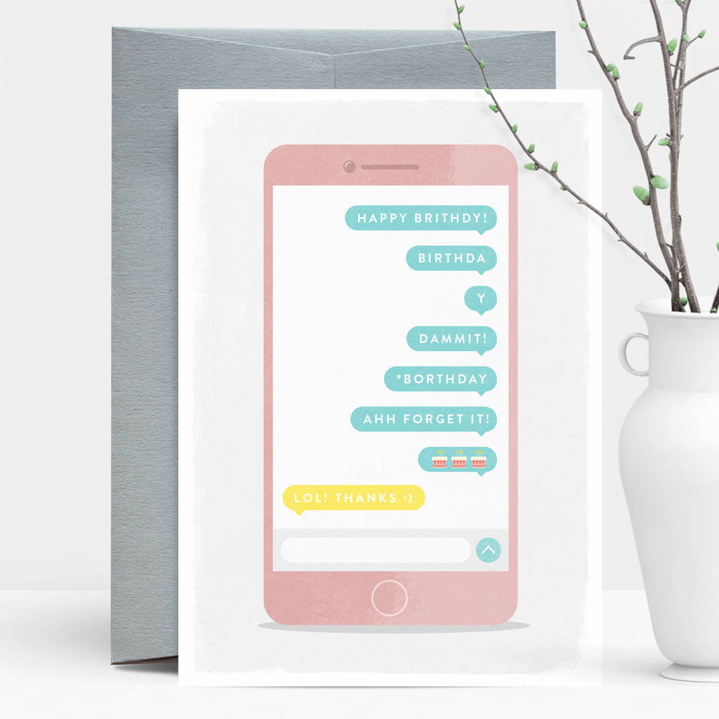 Mobile Birthday Cards
 Mobile Phone Emoji Birthday Greeting Card By Duke & Rabbit