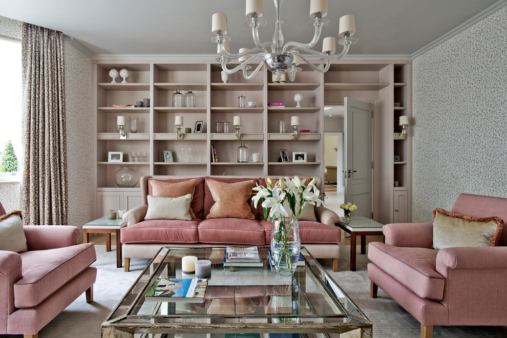 Modern Glam Living Room
 20 Pink Living Room Designs Decorating Ideas