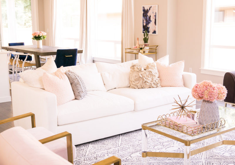 Modern Glam Living Room
 How I Customized My Couch with Interior Define