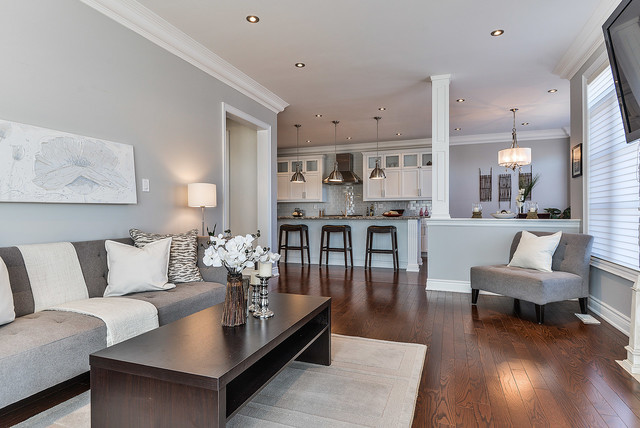 Modern Gray Living Room
 Fresh Modern Grey & White Living Space Modern Living