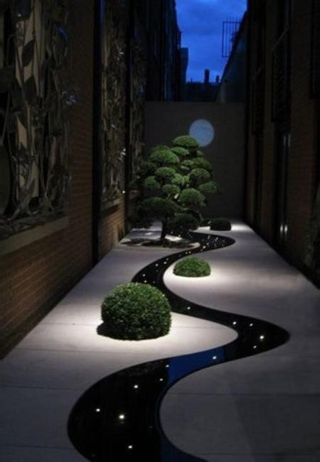 Modern Landscape Lighting
 Night Yard Landscaping with Outdoor Lights 25 Beautiful