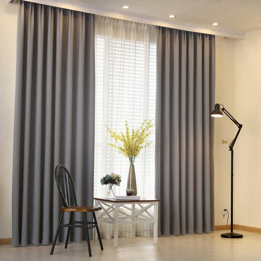 Modern Living Room Curtains
 NAPEARL Modern curtain plain solid color blackout full