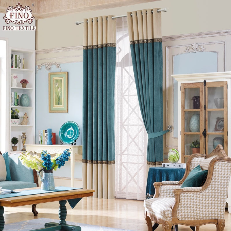 Modern Living Room Curtains
 Modern Solid Window Curtains For Living Room Teal Curtain