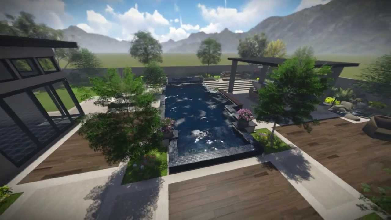 Modern Outdoor Landscape
 Modern Landscape Design Contemporary Outdoor Living Area