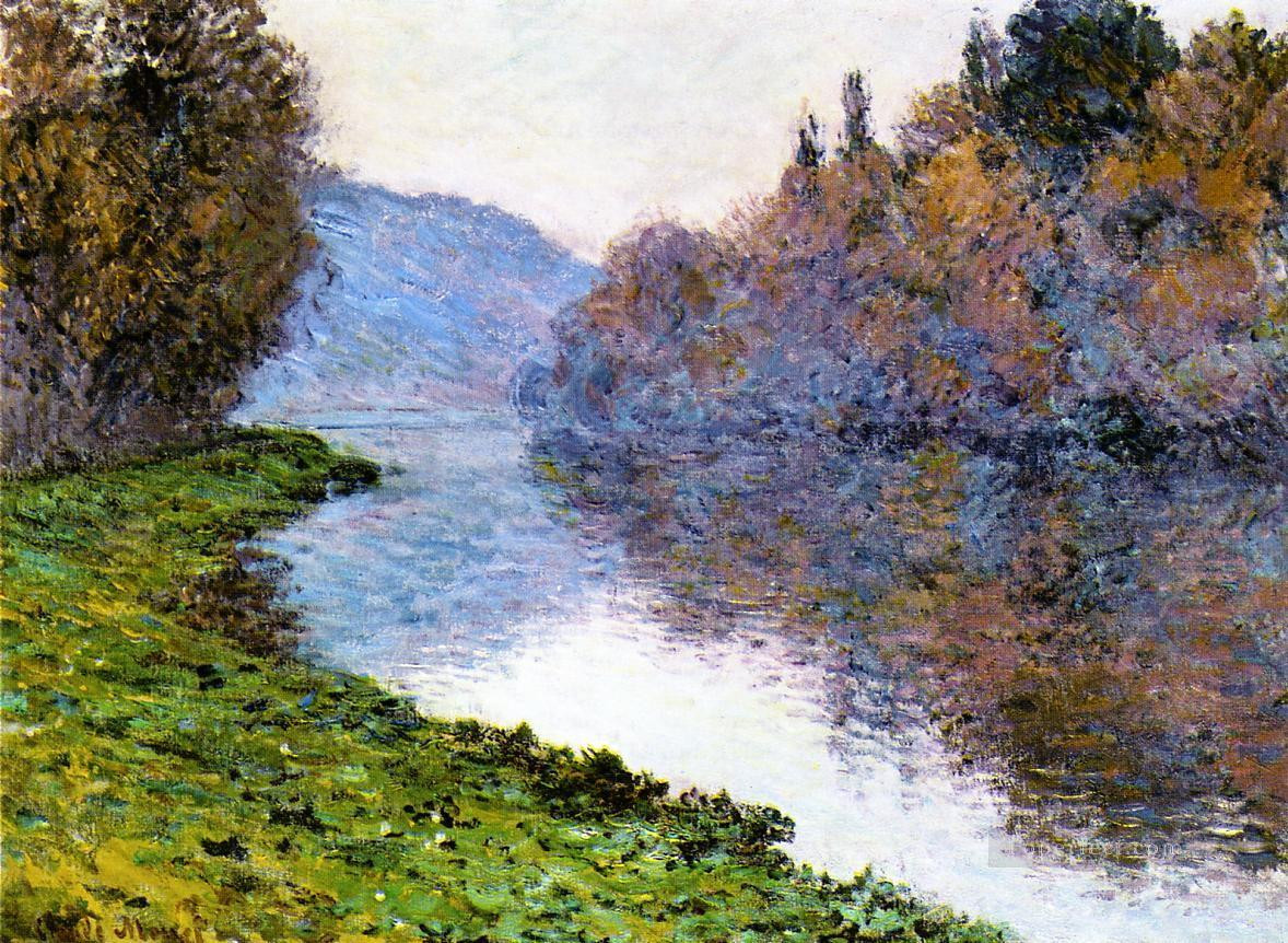 Monet Landscape Paintings
 Banks of the Seine at Jenfosse Clear Weather Claude Monet