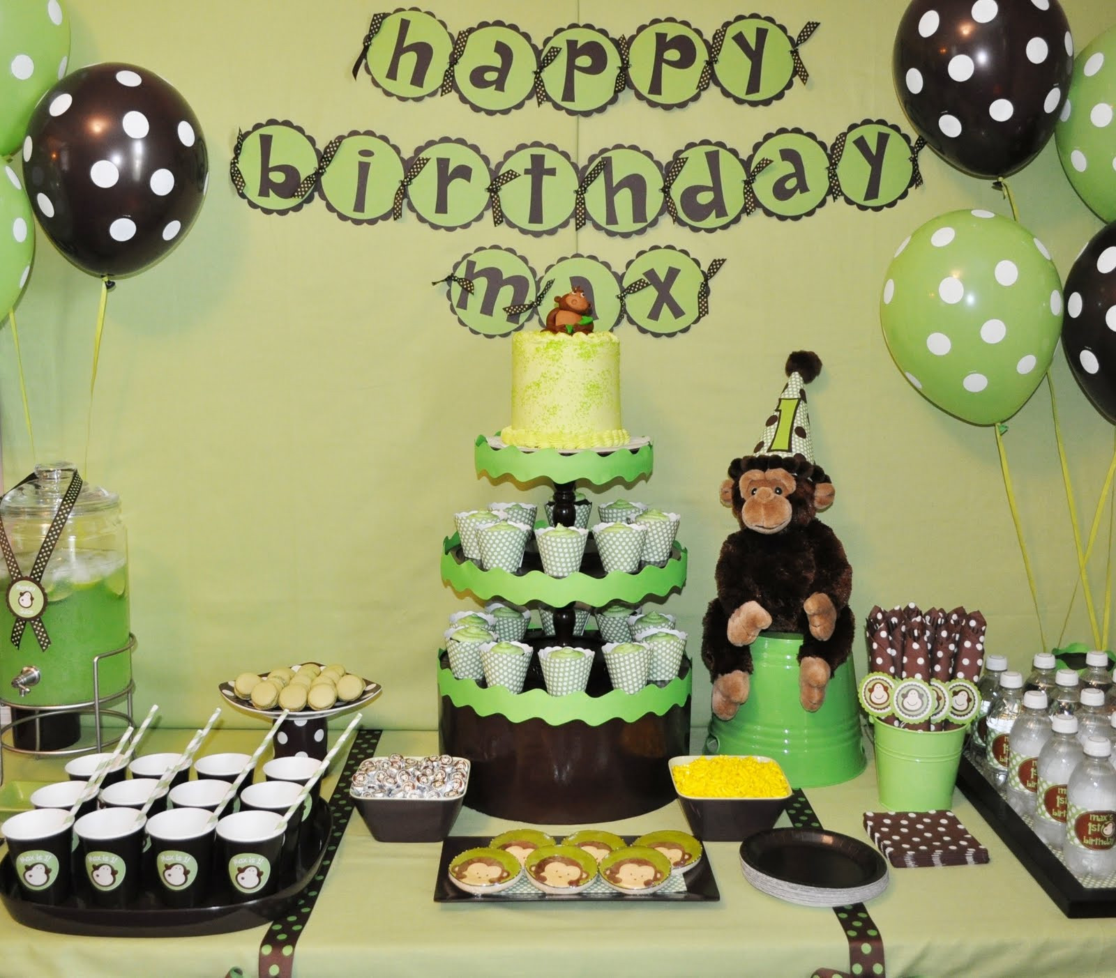 Monkey Birthday Decorations
 FREE Printable Little Monkey Birthday Invitation