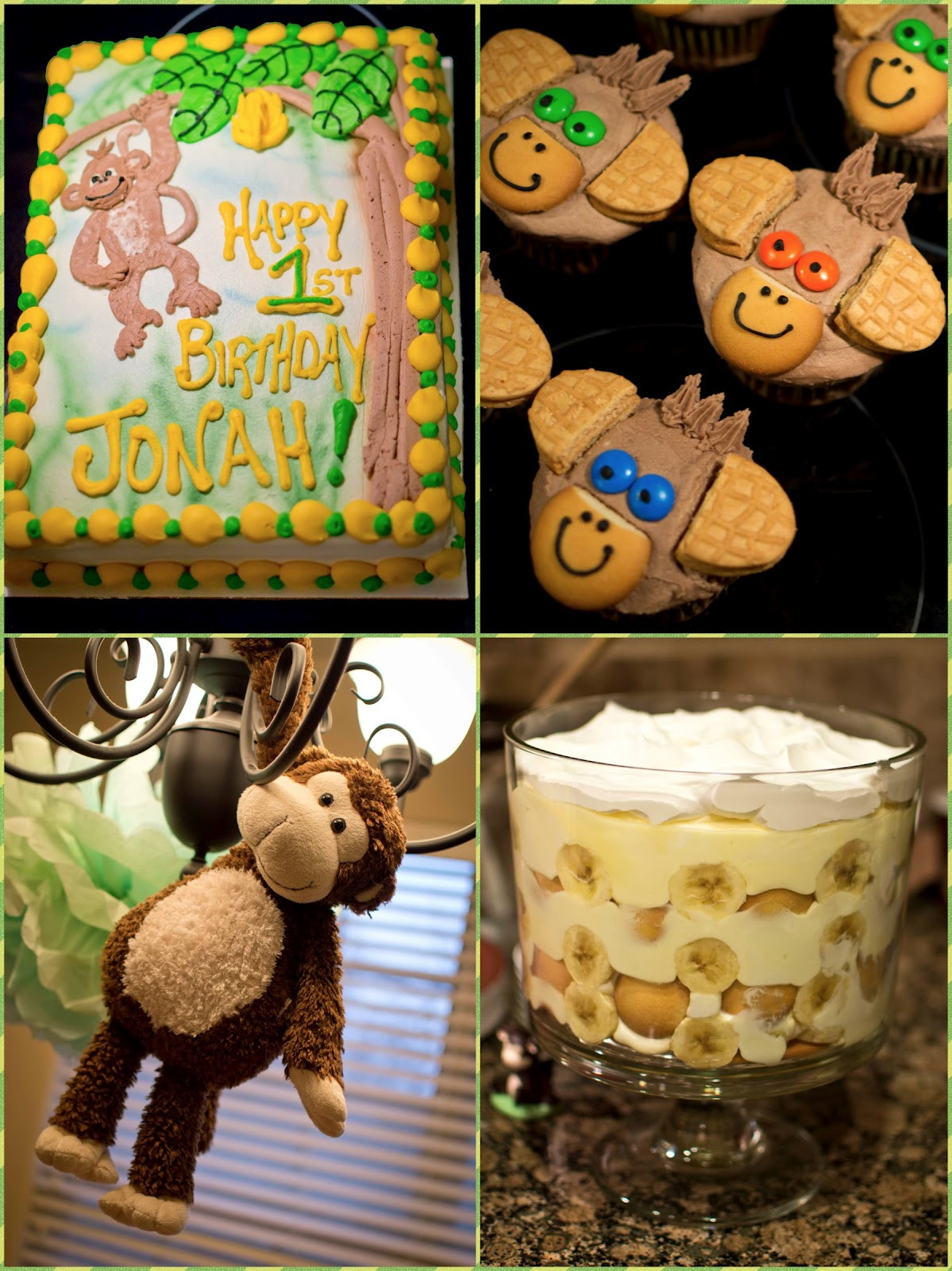 Monkey Birthday Decorations
 Defrump Me Monkey 1st Birthday Party & Printables