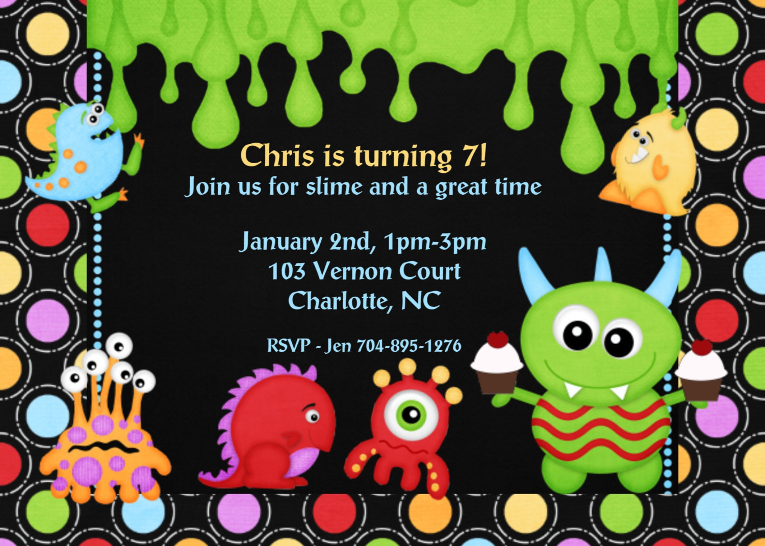 Monster Birthday Party Invitations
 Monster Birthday Invitation Monster Party by eWhimsyChick