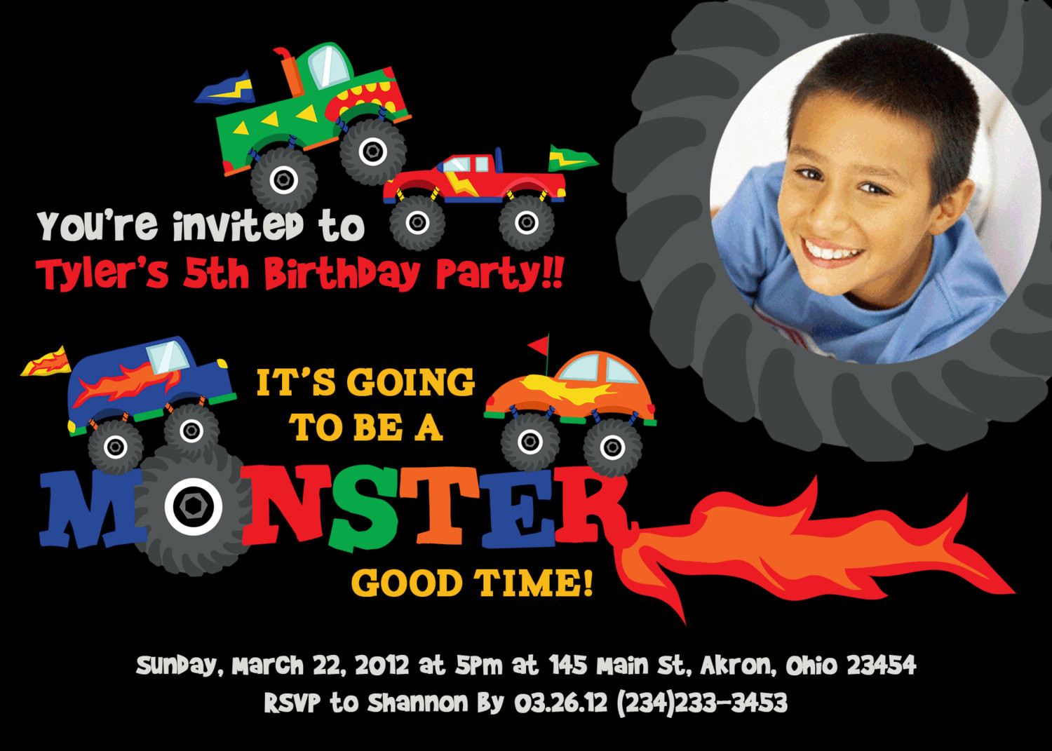 Monster Truck Birthday Invitations
 Monster Truck Birthday Invitations by Invitations