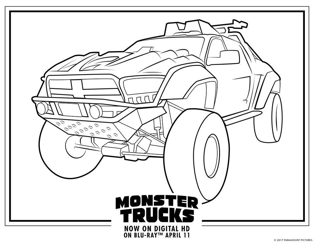Monster Truck Coloring Pages Printable
 Monster Trucks Printable Coloring Pages — All for the Boys