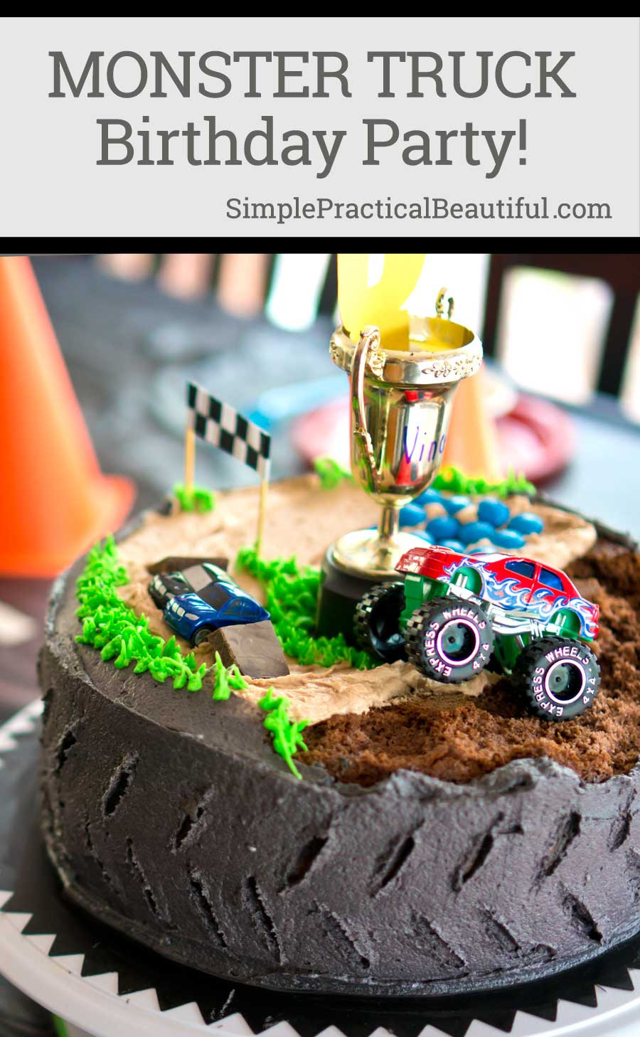 Monster Truck Decorations For Birthday Party
 Monster Truck Birthday Party Simple Practical Beautiful