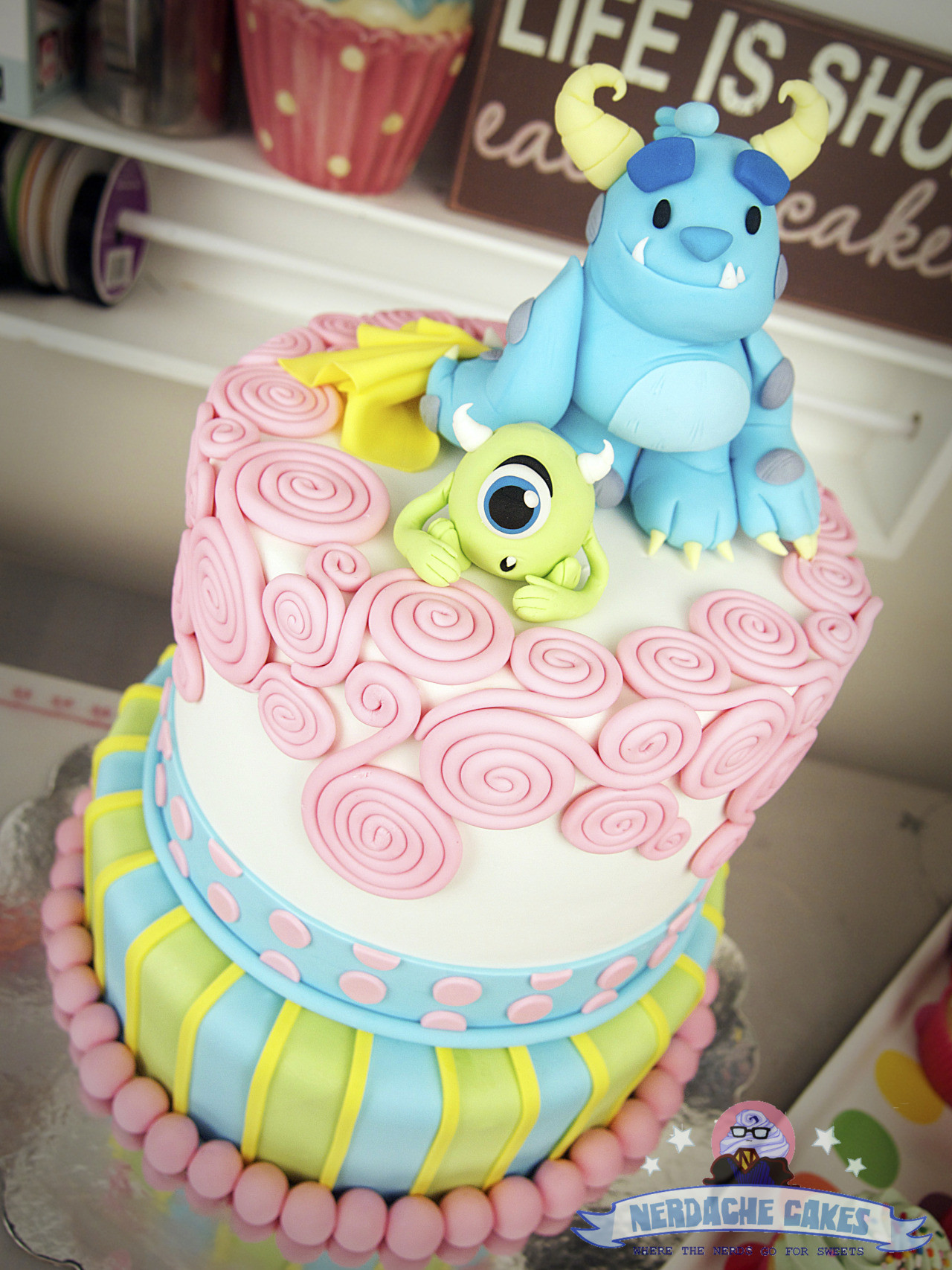 Monsters Inc Birthday Cake
 Monsters Inc 1st Birthday Cake A super cute Geeky