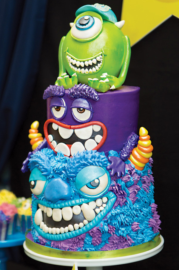 Monsters Inc Birthday Cake
 Incredible Monsters University 1st Birthday Extravaganza