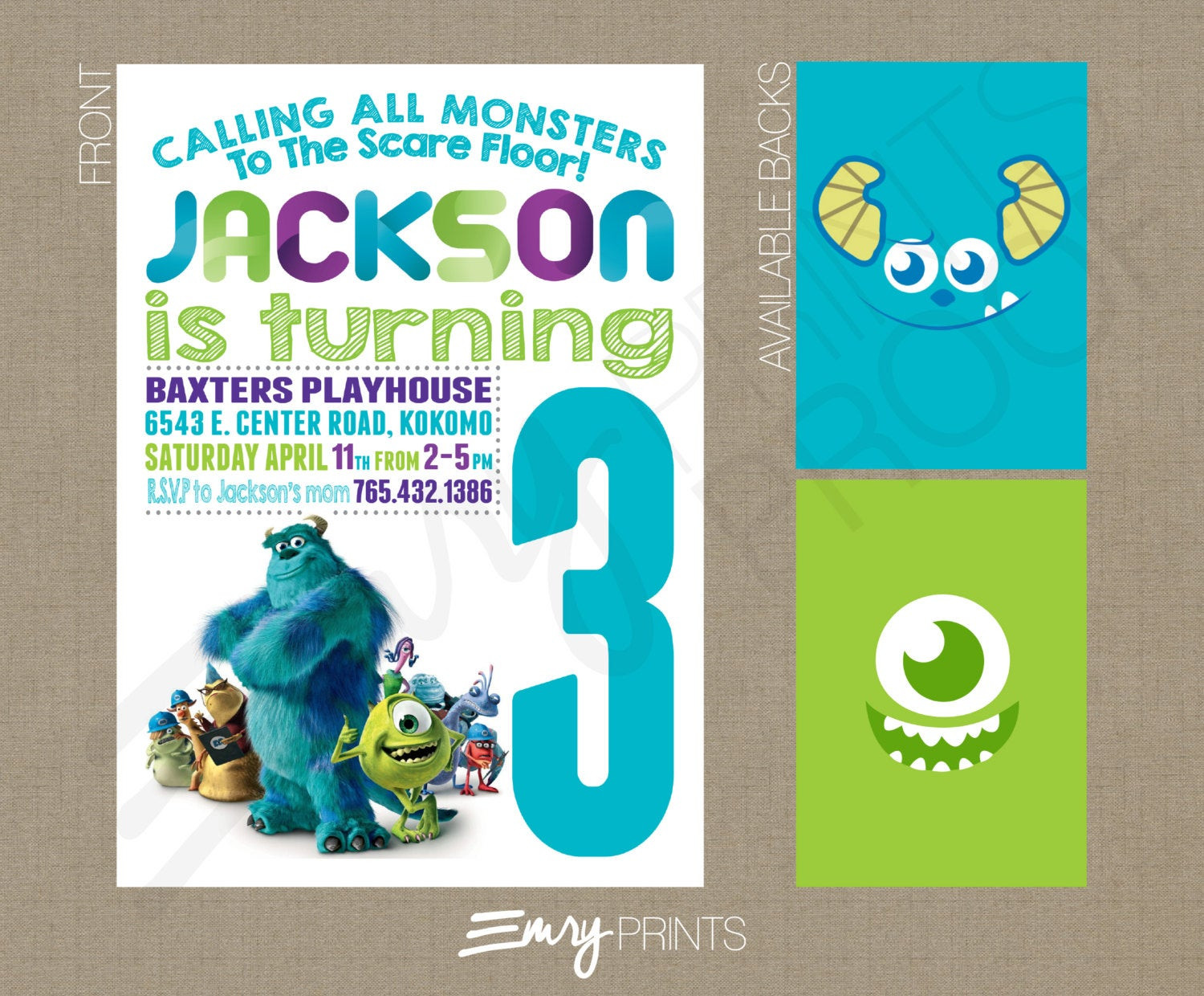 Monsters Inc Birthday Invitations
 Chandeliers & Pendant Lights