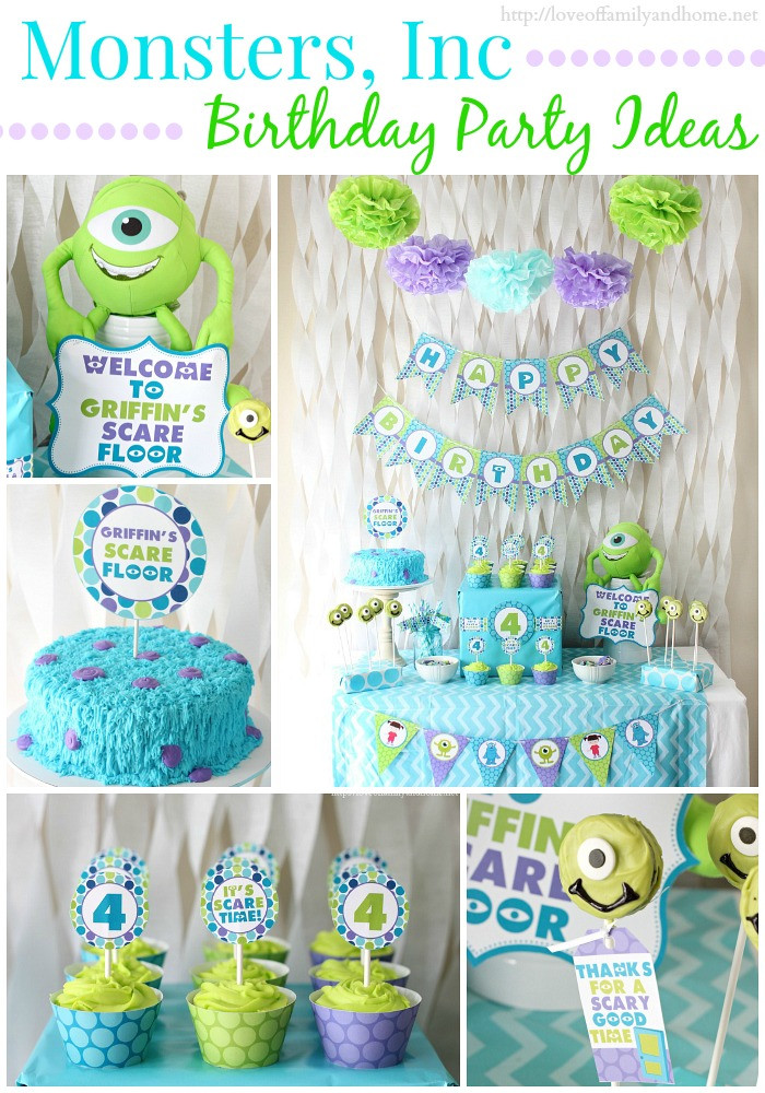 Monsters Inc Birthday Party
 Monsters Inc Birthday Party Love of Family & Home