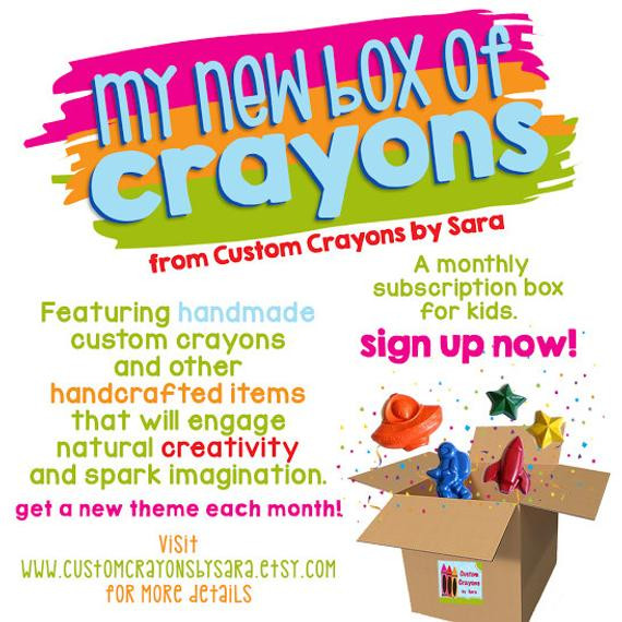 Monthly Gift Clubs For Kids
 Items similar to Monthly Subscription Crayon service