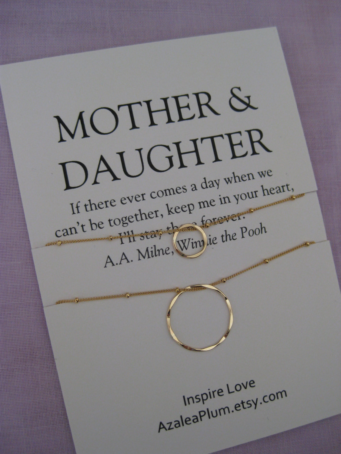Mother Birthday Gift
 Mom MOTHER Daughter Jewelry 50th birthday Gift by AzaleaPlum