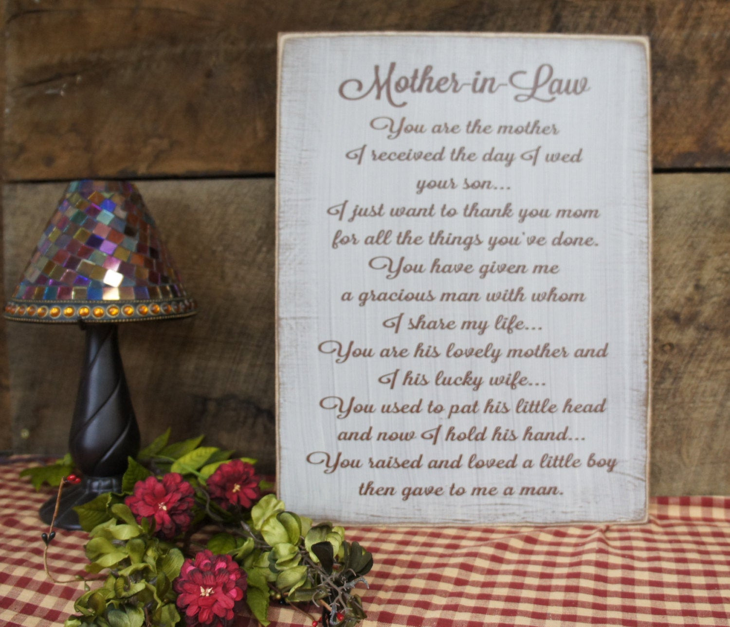 Mother In Law Wedding Gifts
 Wedding Gift Sign for your Mother in Law We can change