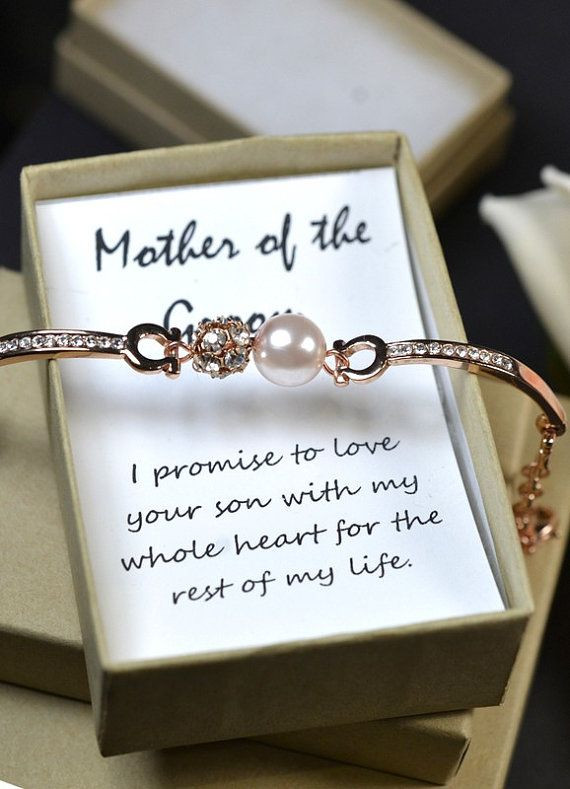 Mother Inlaw Gift Ideas
 Mother in law t Groom Mother bracelet &Card rose gold