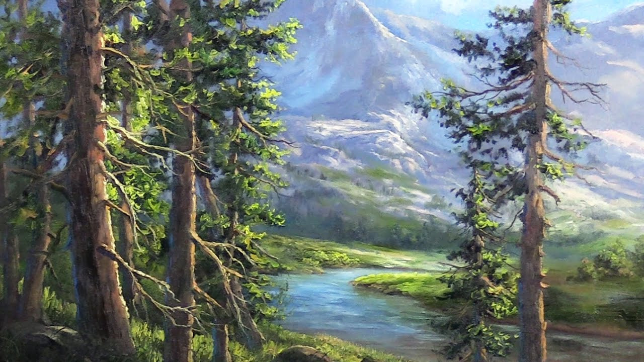 Mountain Landscape Painting
 The Hidden Mountain