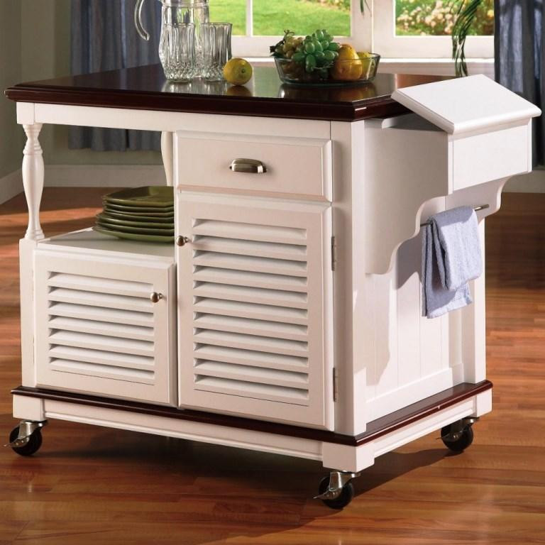 Movable Kitchen Counter
 Portable Kitchen Islands in 11 Clean White Design Rilane