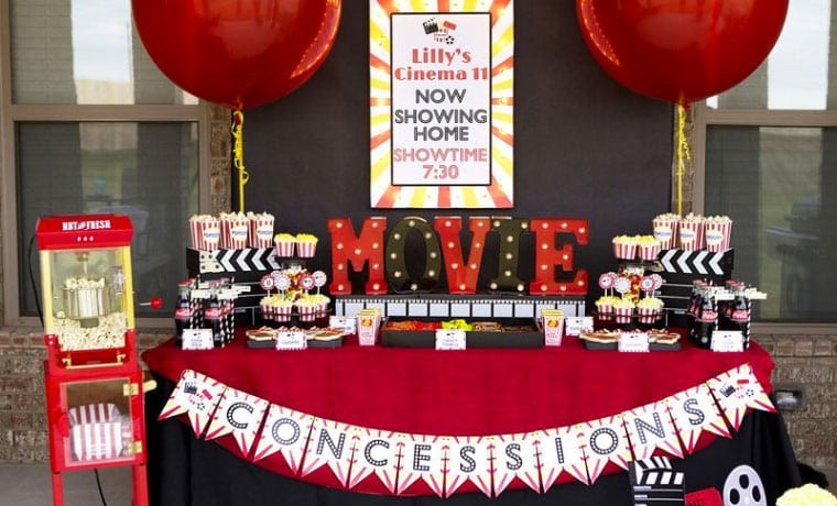 Movie Home Birthday Party Ideas
 How to Make Your Child’s Movie Night Birthday Party e to