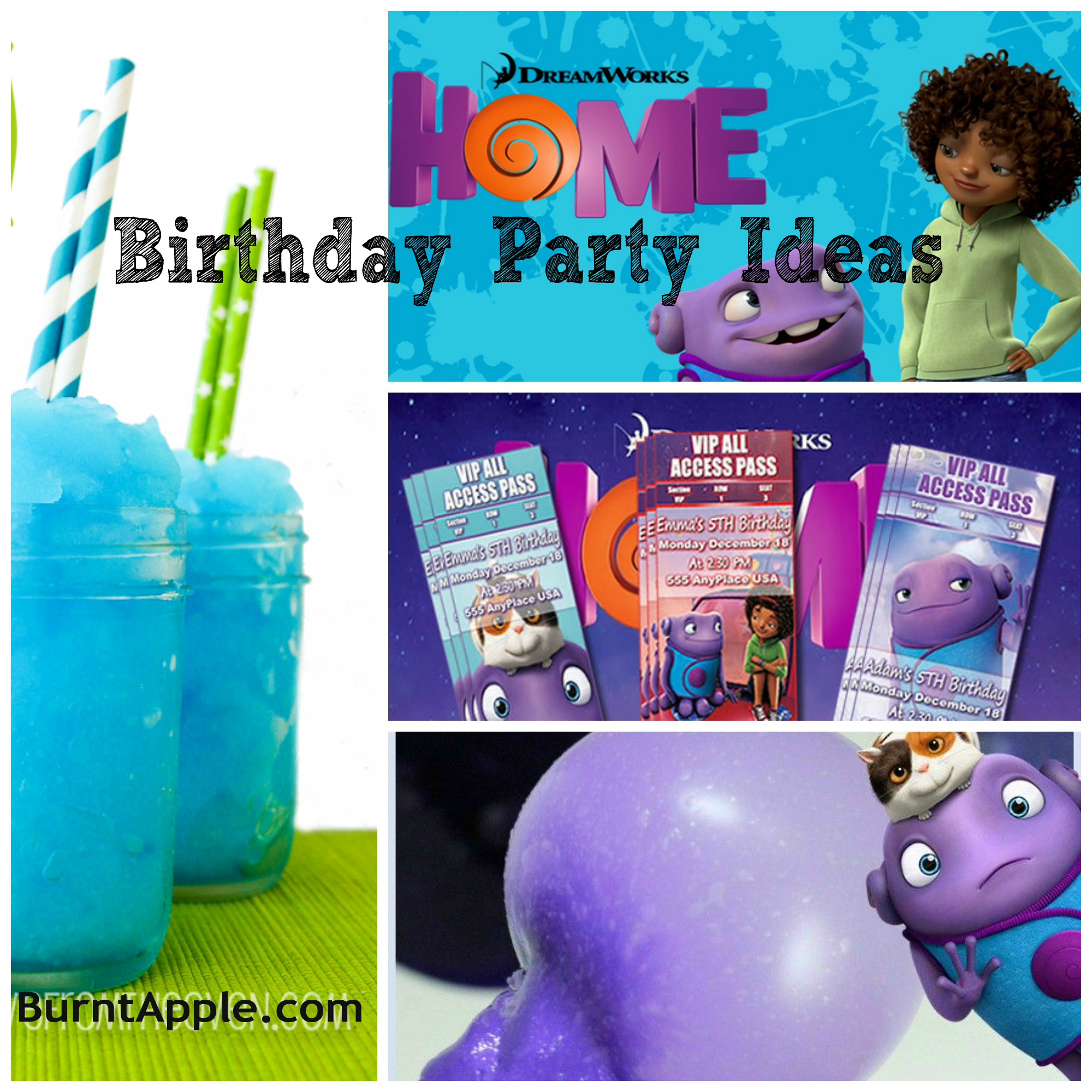 Movie Home Birthday Party Ideas
 Dreamworks Home Birthday Party Ideas Burnt Apple