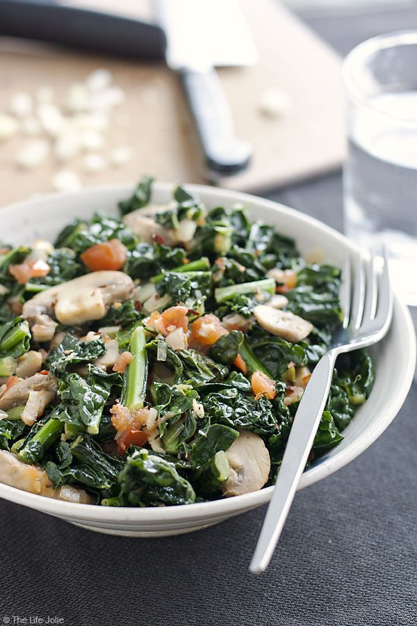 Mushroom Main Dish Recipes Healthy
 Sauteed Kale with Mushrooms and Tomatoes is the best
