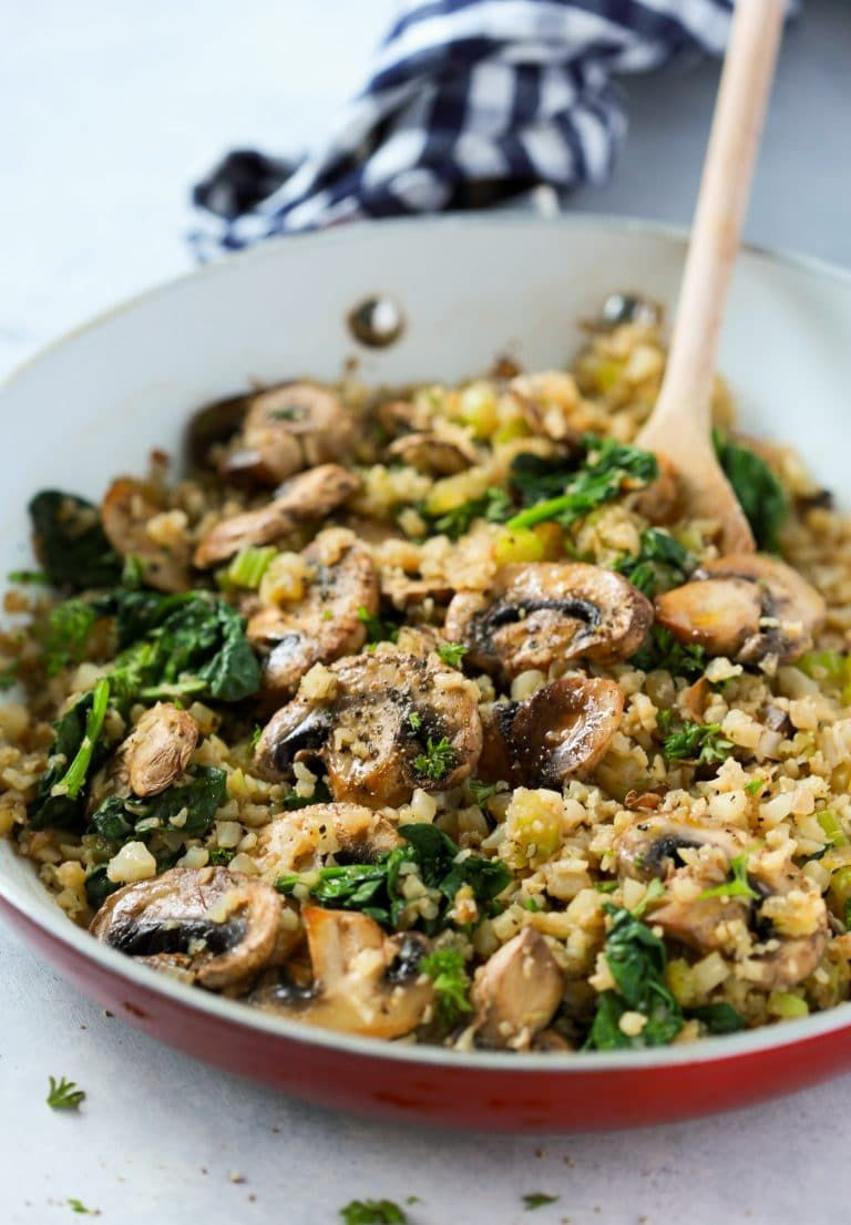 Mushroom Main Dish Recipes Healthy
 Mushroom Cauliflower "Rice" Skillet Recipe