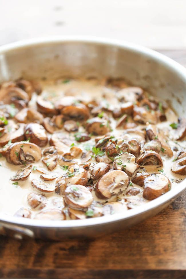 Mushroom Main Dish Recipes Healthy
 Easy Creamy Mushrooms Recipe