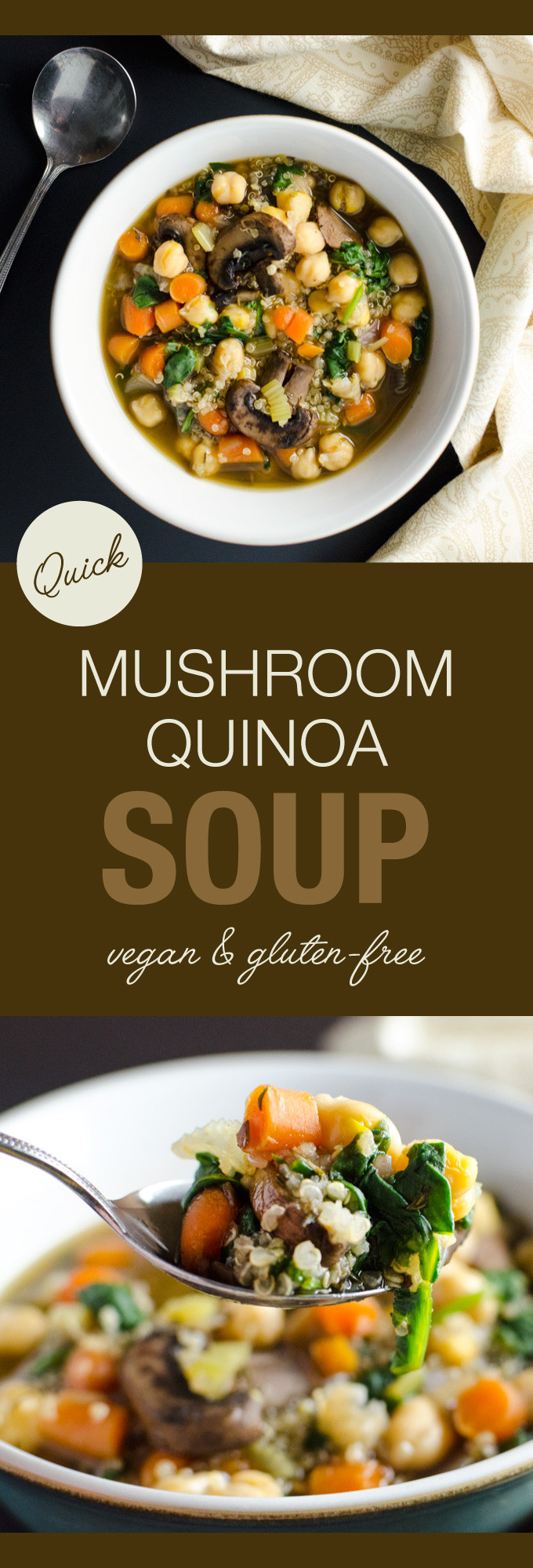 Mushroom Quinoa Soup
 Quick Mushroom Quinoa Soup