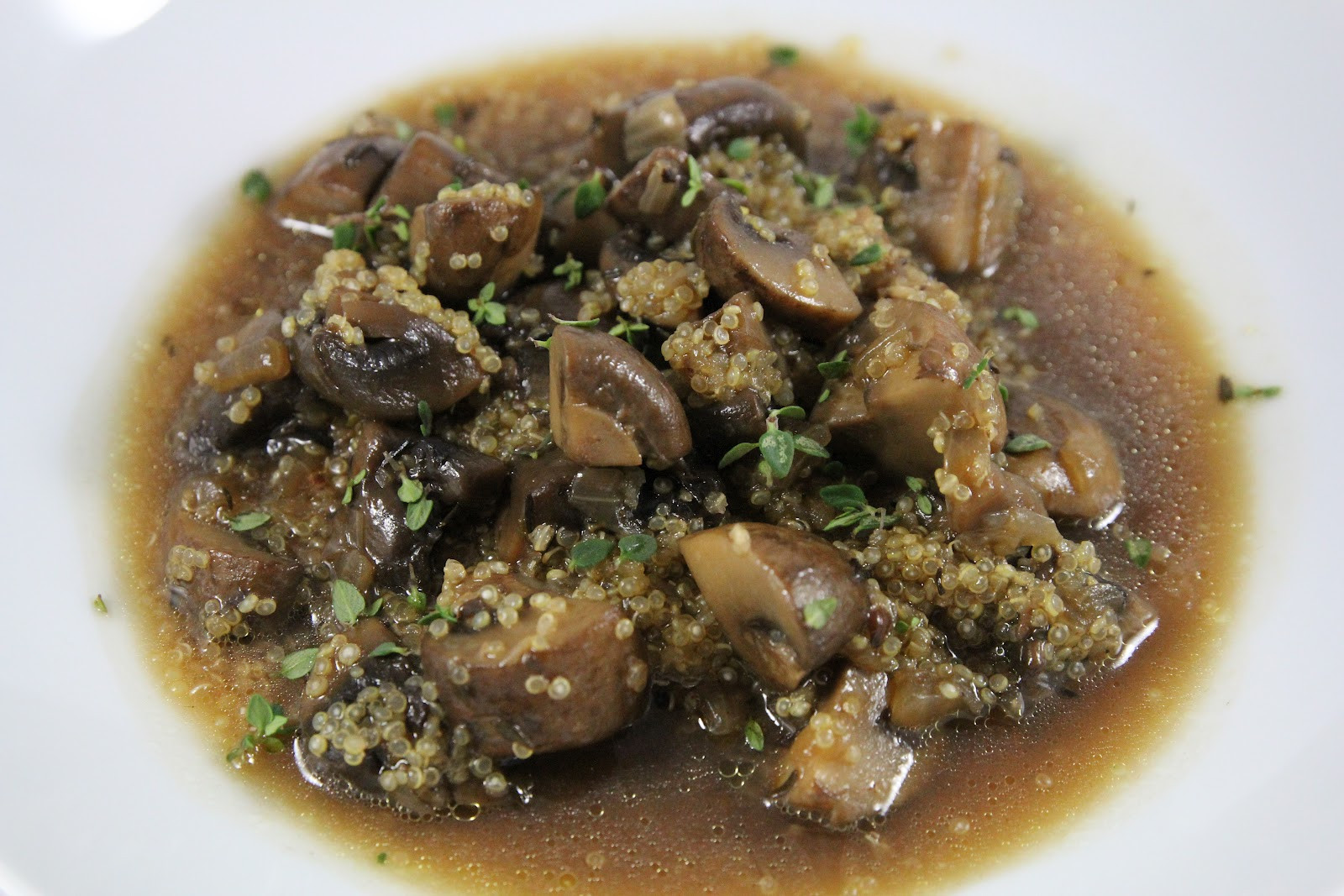 Mushroom Quinoa Soup
 Crostini and Chianti Mushroom and Quinoa Soup