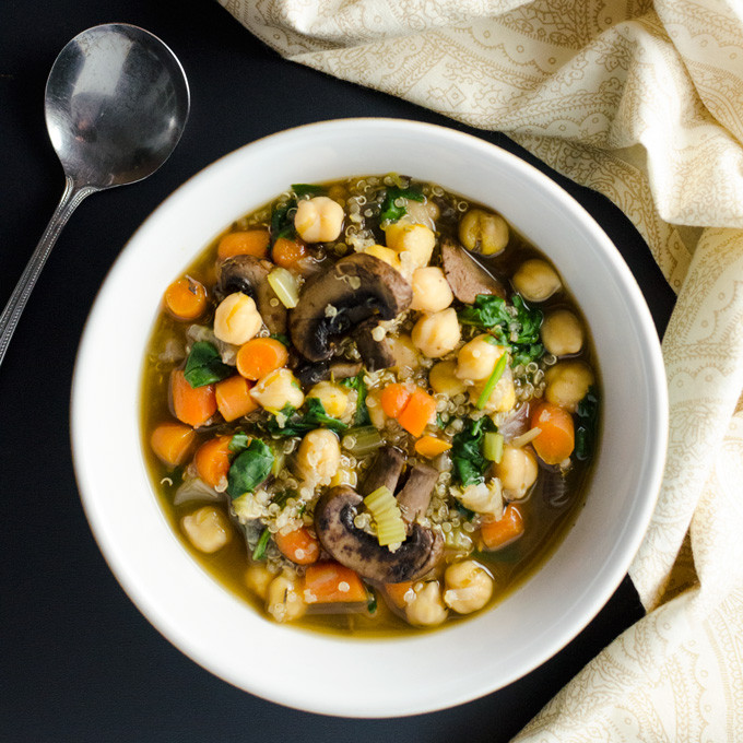 Mushroom Quinoa Soup
 Quick Mushroom Quinoa Soup