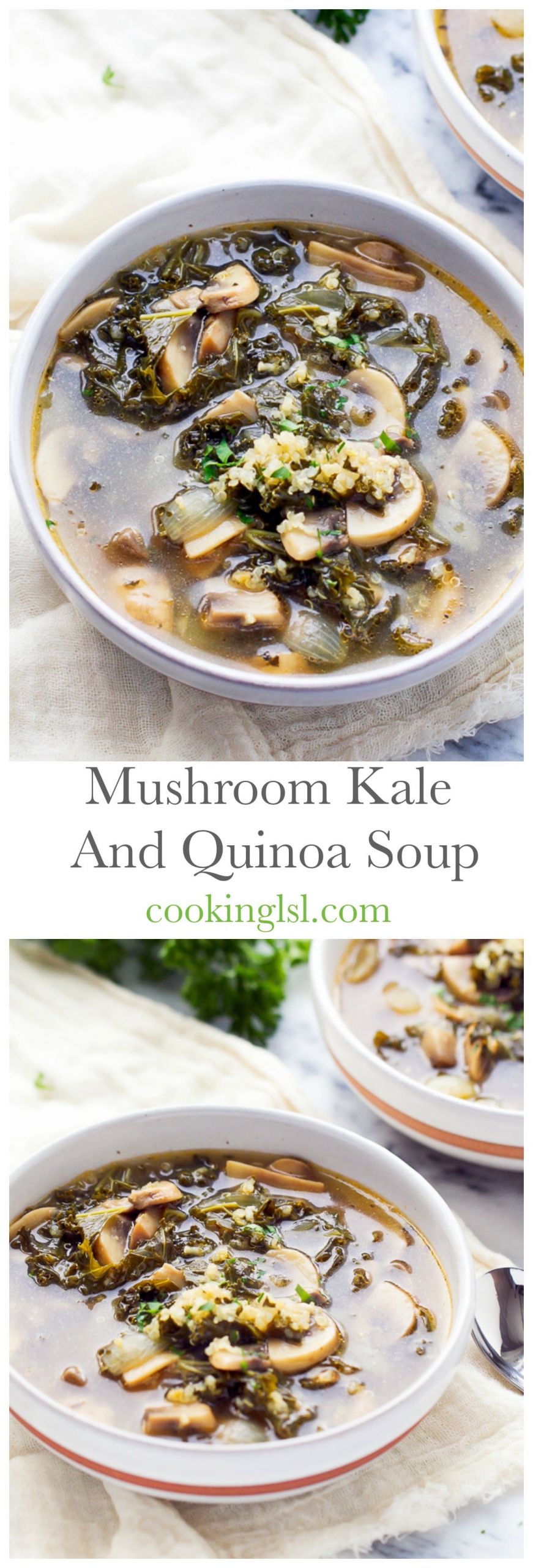 Mushroom Quinoa Soup
 Mushroom Kale Quinoa Soup Cooking LSL