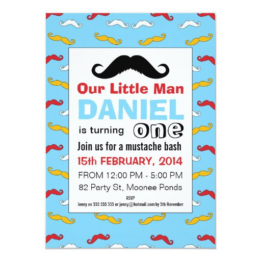 Mustache 1st Birthday Party
 Mustache Little Man 1st Birthday Party Invitation