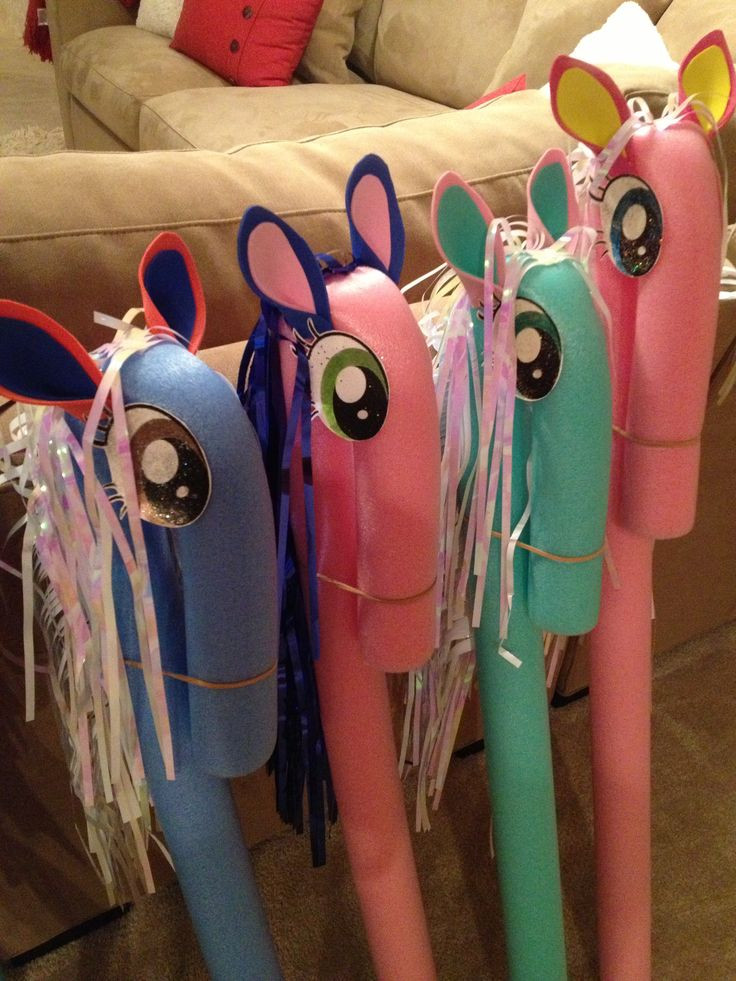My Little Pony Pool Party Ideas
 Party favor for My Little Pony Party made from pool