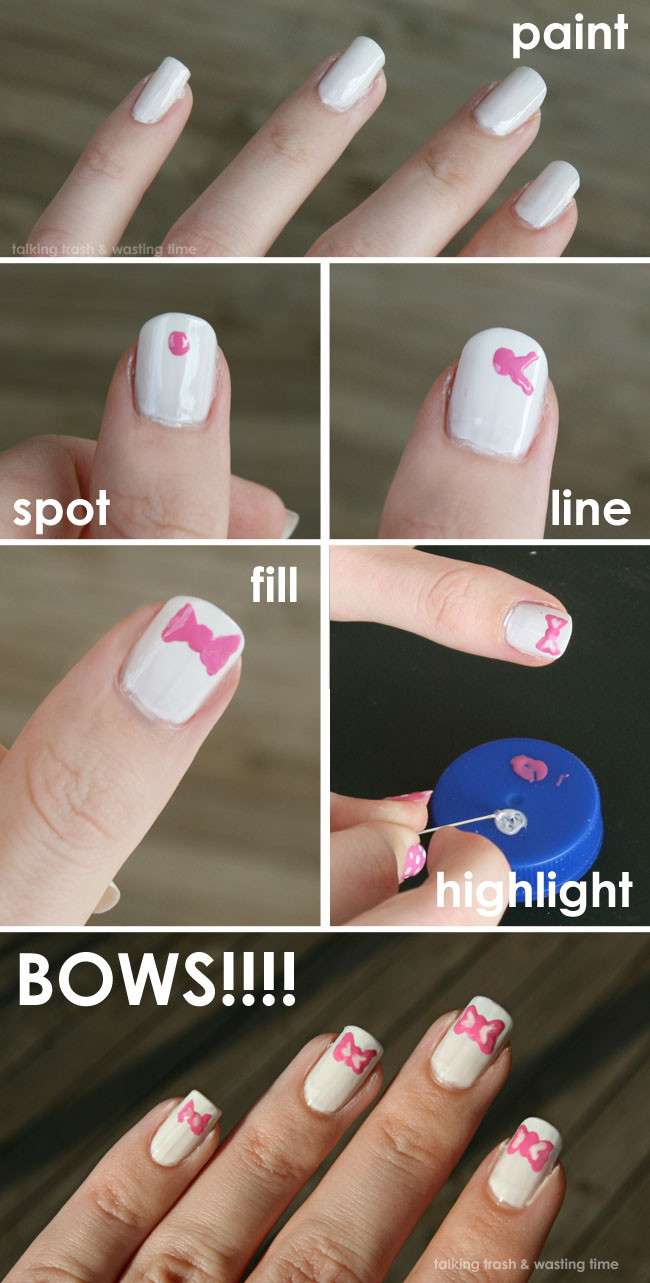 Nail Designs With Bows
 Adorable BOW nail art how to