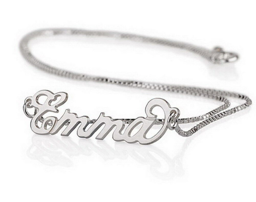 Name Necklace Silver
 Personalized Name Necklace 925 Sterling Silver Made with